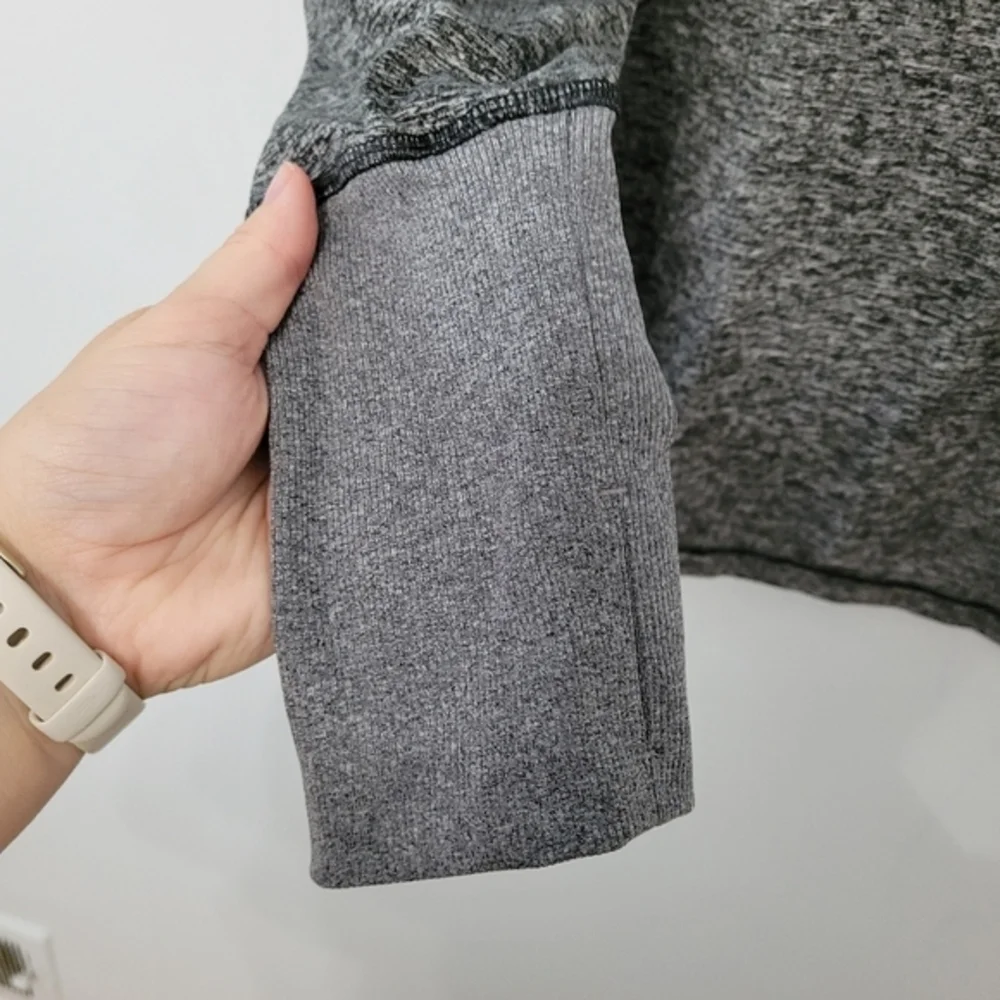 Nike Women's Element Long Sleeve Running Shirt‎ Size XXL Heathered Grey & Black